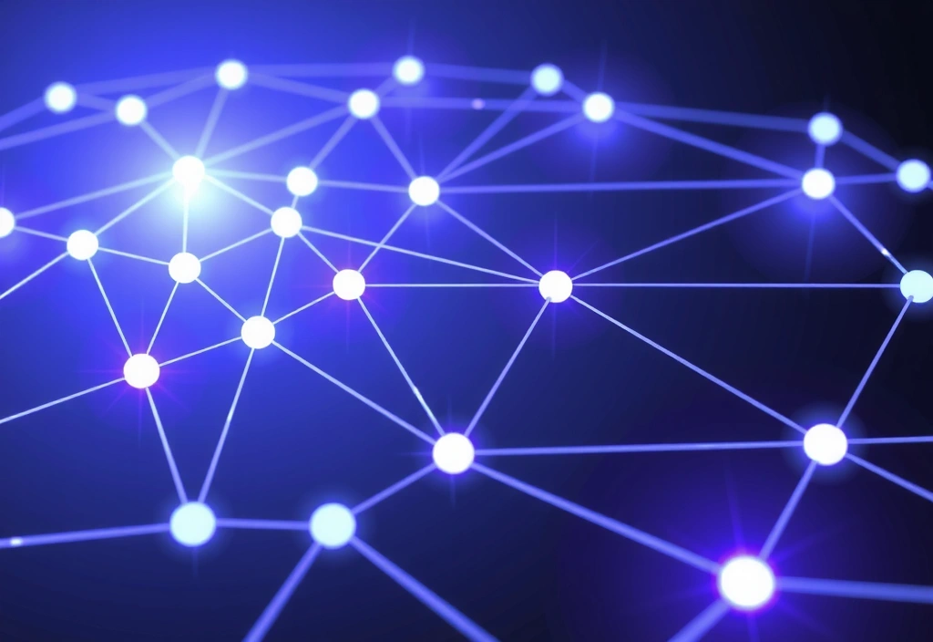 Ragnatela stilizzata che collega diversi siti web, con un'enfasi sui collegamenti esterni.